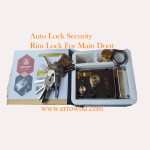 Auto Lock Security Heavy Rim Lock For Main Door Lock With 15 Keys Steel SS Color