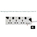 Multiplug - CLICK Safe Extension Socket 2pin 3skt 3Y
